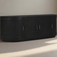 Moe's Home Nicola 71" Black Contemporary Curved Doors Media Cabinet FFE258-229