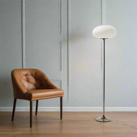 Gubi Stemlite Mid Century Style Pebble Grey Base Floor Lamp (2 Avail) FFE258-548