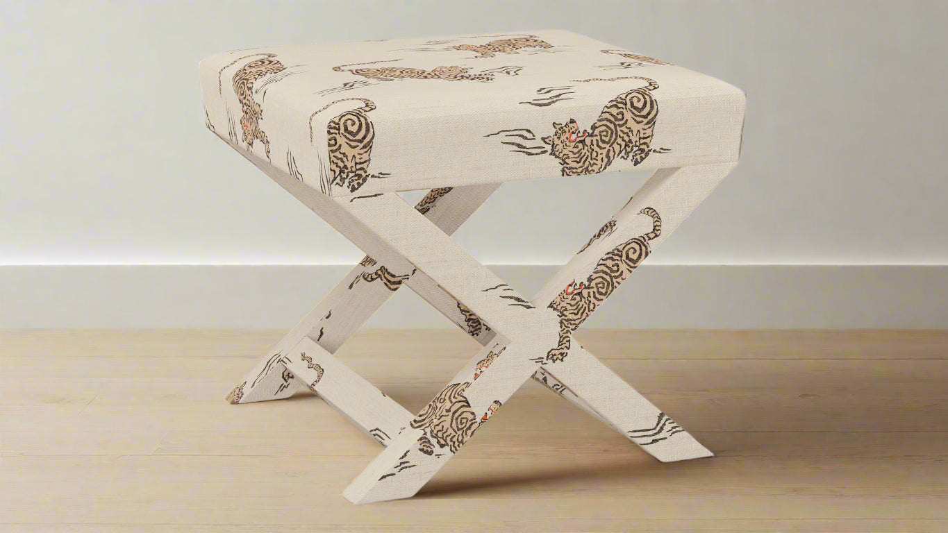 The Inside X Bench | Canvas Tigresse Upholstery Animal Print FFE258-420