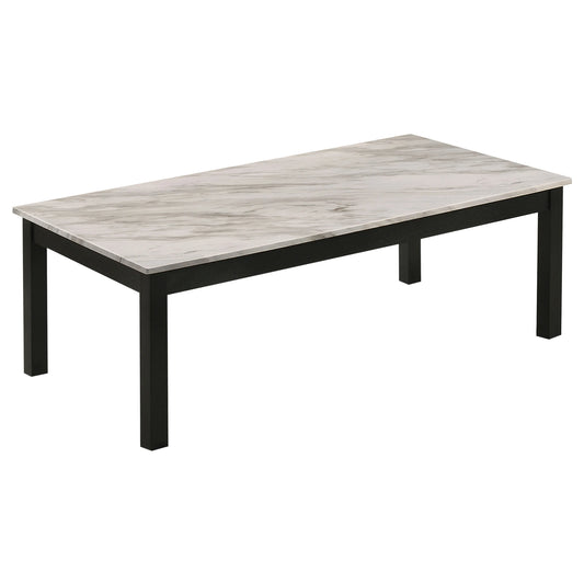 Bates Faux Marble 3-piece Occasional Table Set White and Black FFE258-71