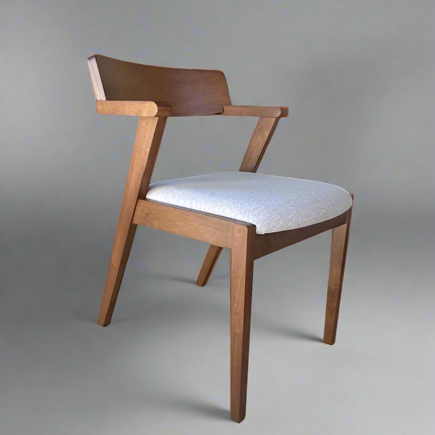 Set of 4 HOFT Zola Mid Century Oak Dining Chair Walnut/Light Grey FFW258-394
