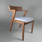 Set of 4 HOFT Zola Mid Century Oak Dining Chair Walnut/Light Grey FFW258-394