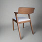 Set of 4 HOFT Zola Mid Century Oak Dining Chair Walnut/Light Grey FFW258-394