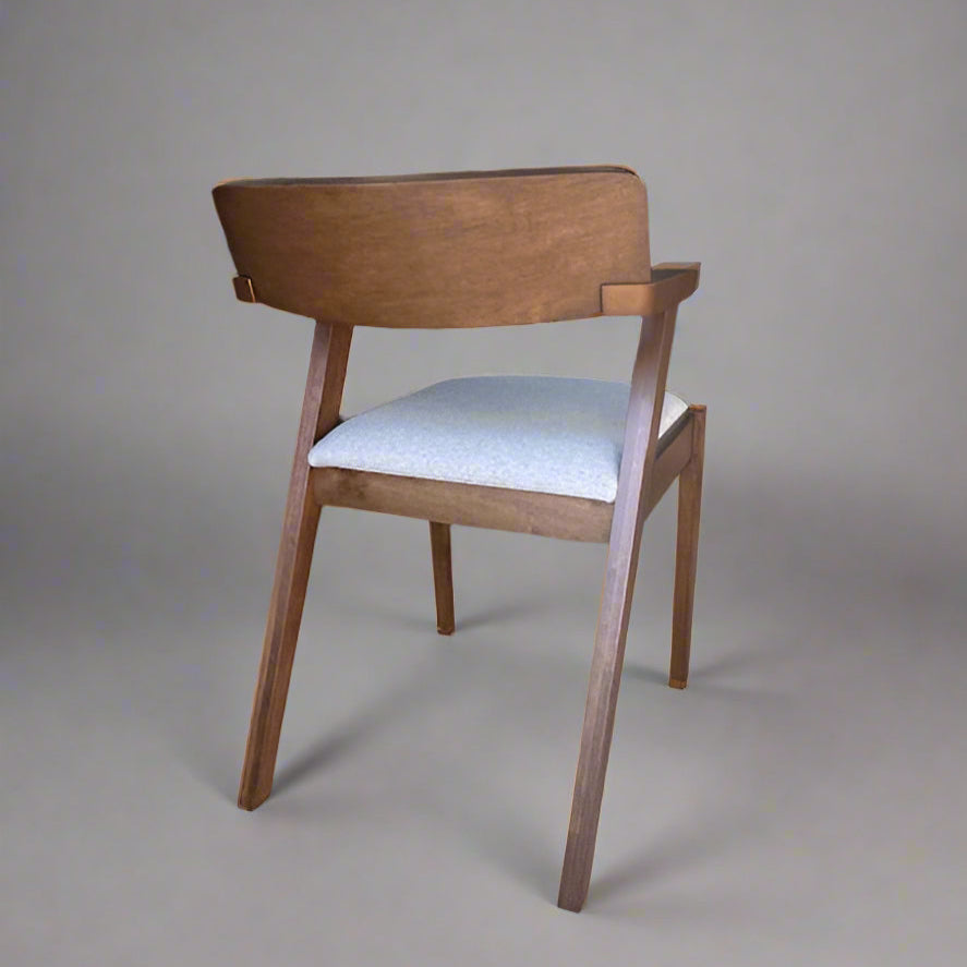 Set of 4 HOFT Zola Mid Century Oak Dining Chair Walnut/Light Grey FFW258-394