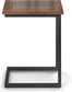 Skyler SOLID MANGO WOOD 18" Industrial C Side Table Cognac Brown FFW-997