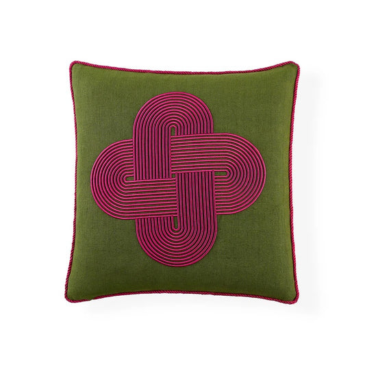 Jonathon Adler Pompidou Olive Plus Throw Pillow FFW-1331