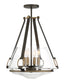 Minka Lavery Eden Valley 5 Light 22" Wide Pendant with Clear Glass Smoked Iron / Aged Gold Lifestyle Damp Location Pendant with Canopy Semi-flush Minka Lavery Eden Valley 5 Light Pendant Chandelier Light Fixture FFE-1406