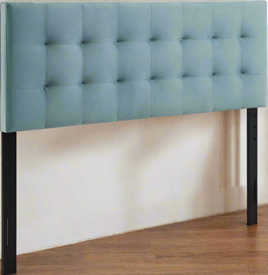 Modway Light Blue Lily Biscuit Tufted Full Performance Velvet Headboard Bed FFE258-132