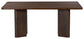 Safavieh Barnard Rectangle Wood Walnut  Dining Table FFE-1043
