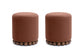 Pair (2) TOV Furniture Dex Performance Vegan Mohair Ottoman - Bronze FFE-1599