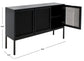 Safavieh Zadie 2 Shelf Black/Rattan Sideboard Buffet FFE-1028