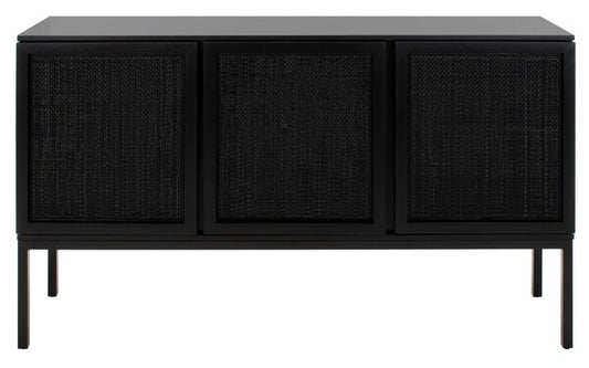 Safavieh Zadie 2 Shelf Black/Rattan Sideboard Buffet FFE-1028