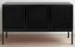 Safavieh Zadie 2 Shelf Black/Rattan Sideboard Buffet FFE-1028
