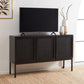 Safavieh Zadie 2 Shelf Black/Rattan Sideboard Buffet FFE-1028