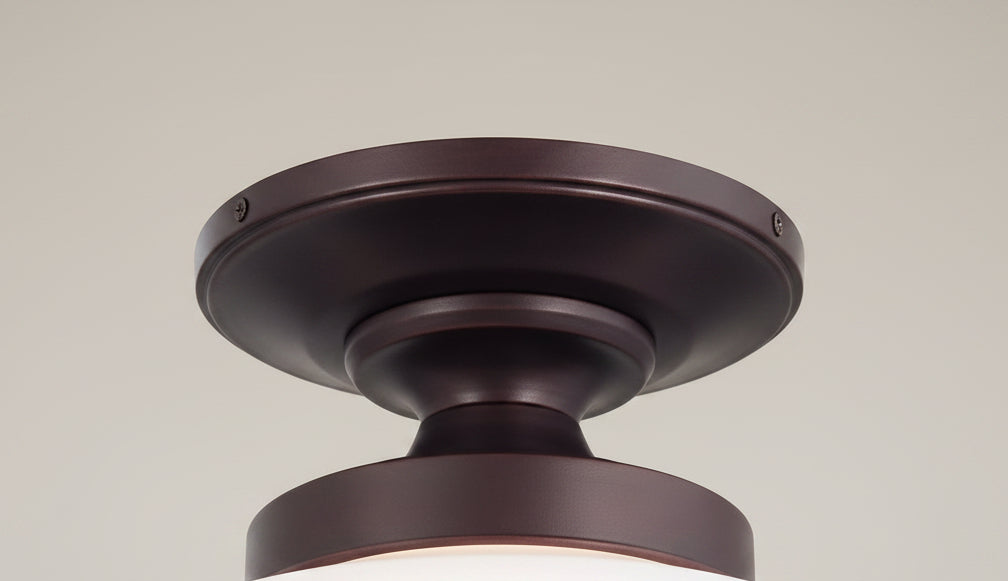 Minka Lavery Bronze Glass Dome Semi Flush Ceiling Light | 60% OFF  FFW-1388