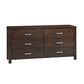 Modus Riva Six Drawer Dresser Chest in Chocolate Brown 6 FFE-1475