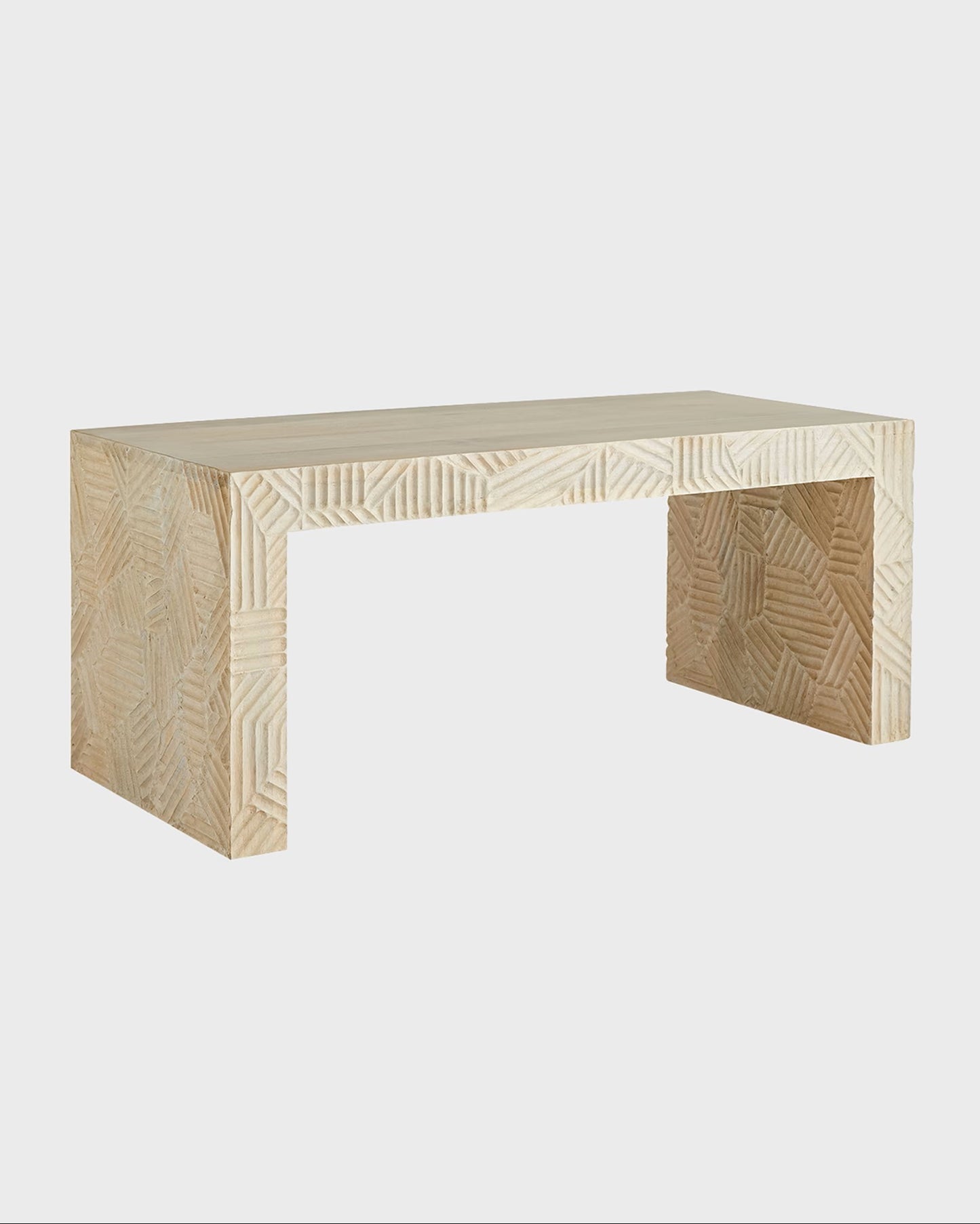 AH Home Marsh White Washed Mango Wood Bench/Cocktail Table FFE-1536