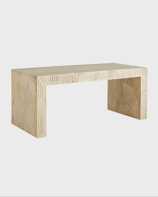 AH Home Marsh White Washed Mango Wood Bench/Cocktail Table FFE-1536
