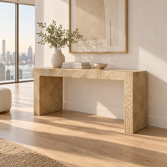 AH Home Marsh White Washed Mango Wood Bench/Cocktail Table FFE-1536