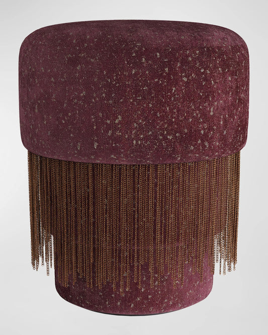 AH Bordeaux Chenille Twyla Ottoman FFW-1451