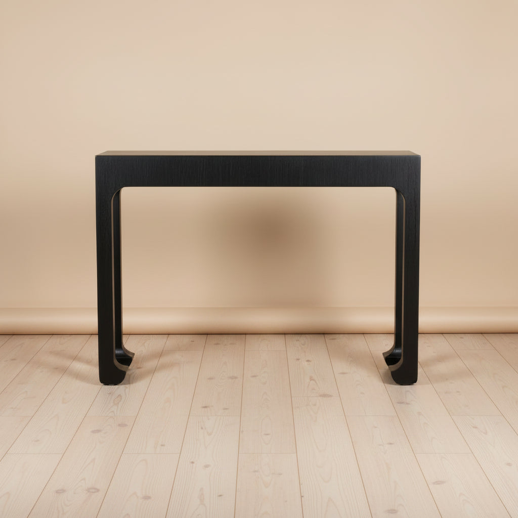 AH Home Ichigo Ebony Black Mango Wood Parsons Style Console FFW-1452