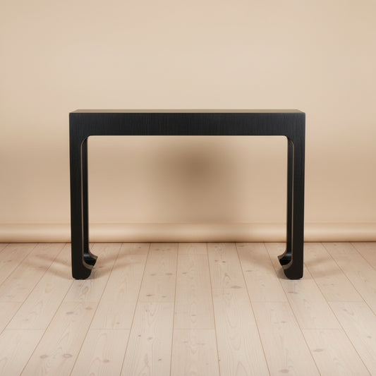 AH Home Ichigo Ebony Black Mango Wood Parsons Style Console FFW-1452