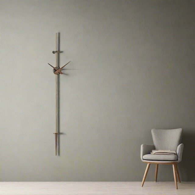 Nomon Punto Y Coma Jose Maria Reina  Wall Clock Graphite Walnut FFE258-391