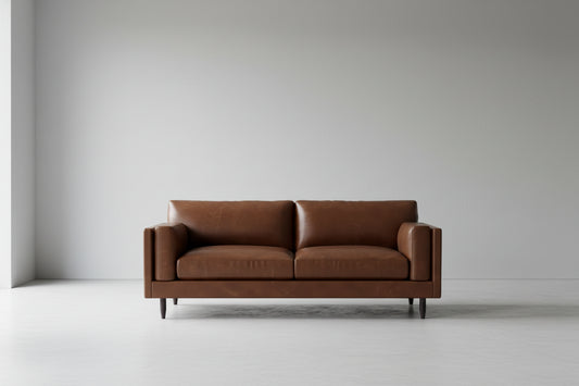 BenchMade Modern Skinny Fat Sofa Pull Out Full Bed Java Brown Leather FFE-1544