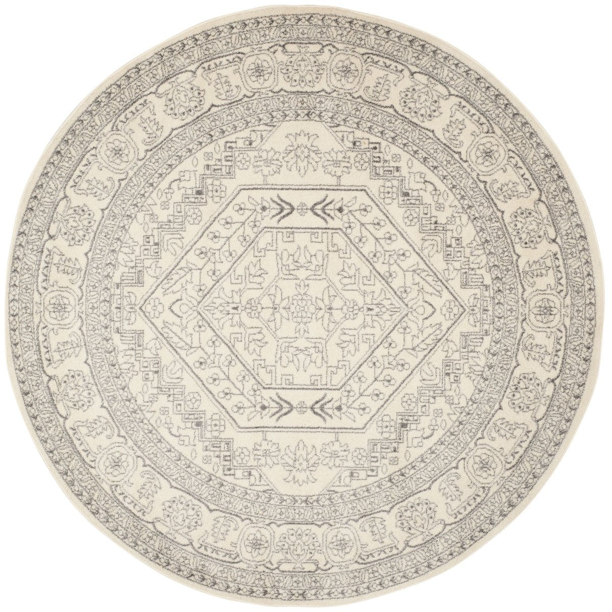 Safavieh Adirondack Collection Ivory Silver Rug - 6' Round FFE-1053