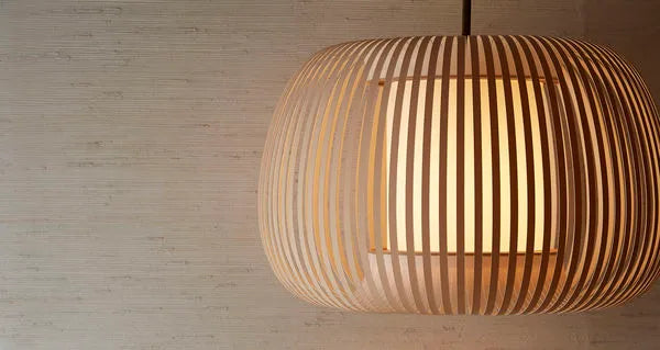 AH Home Mia Beige Microfiber Pendant Chandelier Light FFE-1542