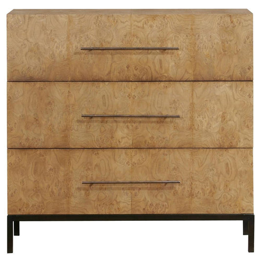 ELK Andrew Rustic Lodge Natural Burl Mahogany / Black Iron 3 Drawer Dresser MB1-43