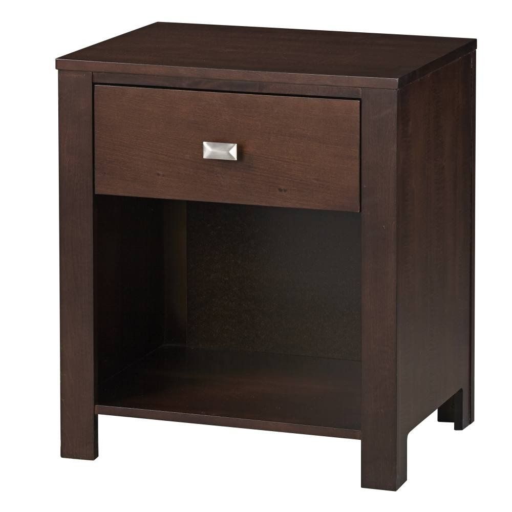 Modus Riva One Drawer Nightstand in Chocolate Brown 4 FFE-1476