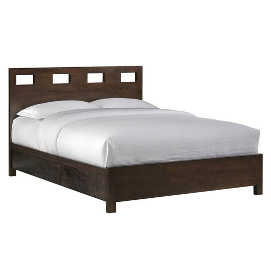 Modus Riva King-size Platform Storage Bed in Chocolate Brown 2 FFE-1479