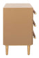 Safavieh Raquel Contemporary 3 Drawer Chest Nightstand - Taupe/Gold FFE-1343