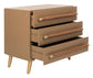 Safavieh Raquel Contemporary 3 Drawer Chest Nightstand - Taupe/Gold FFE-1343