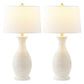 Safavieh Bone White Bentlee Polyresin Table Lamp Set of 2 FFE-1459