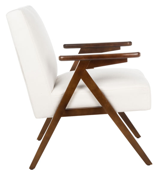 Safavieh Emyr Mid Century White Arm Chair (2 Avail) FFE-1055