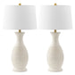 Safavieh Bone White Bentlee Polyresin Table Lamp Set of 2 FFE-1459