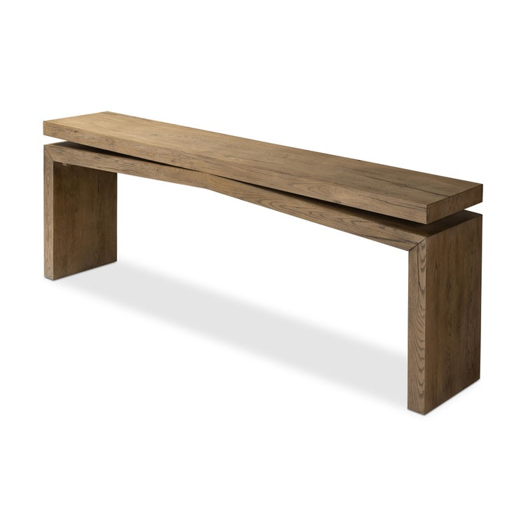 Four Hands Matthes Solid Oak Console Table-Rustic Gray FFE-1581