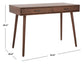 Safavieh O'Dwyer 2 Drawer Tapered Legged Brown Desk FFE258-513