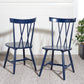 2 Pair (4 Chairs) Friar Dining Chair - Navy - Safavieh FFE-1427