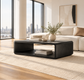 Four Hands Caspian Coffee Table - Black Ash FFE-1588