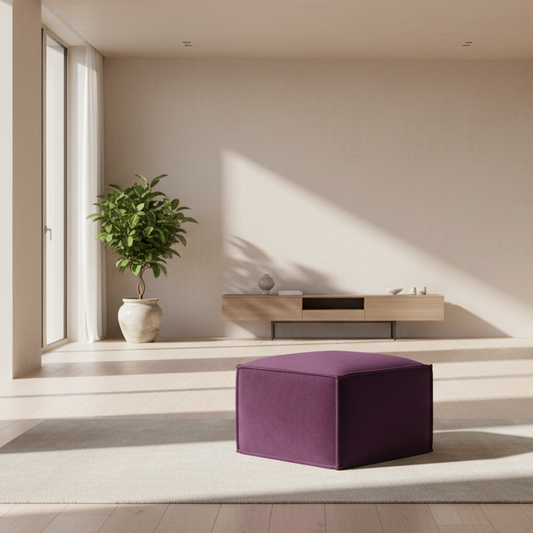 Safavieh Plum Elaine Ottoman/ Pouf FFW-1307