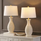 Safavieh Bone White Bentlee Polyresin Table Lamp Set of 2 FFE-1459