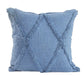 Pair LR Home Reed Denim Blue Tufted 18x18 Throw Pillows FFE258-540