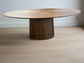 Lulu & Georgia Beth Oval Walnut Star Inlay Dining Table FFE258-704