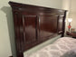 King Wood Dark Cherry Panel Headboard & Footboard AA220-1