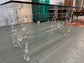 Wisteria Acrylic Base Glass Top Dining Table EK221-96