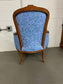 French Louis XVI Upholstered Armchair Chair w/o bottom cushion EK221-98