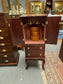 Vintage Wood Queen Anne Legs Jewelry Box Armoire Cabinet EK221-119